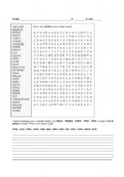 Wordsearch - Present simple