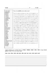 English Worksheet: Wordsearch - Present simple