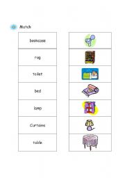 English worksheet: furnature of my house 