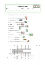 English Worksheet: Daily Crossword