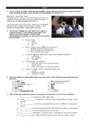 English Worksheet: Frasier_Pilot episode