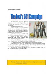 THE LEVIS 501 CAMPAIGN