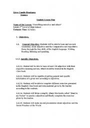 English Worksheet: English Lesson Plan