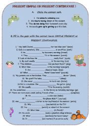 English Worksheet: Present Simple or Continuous?