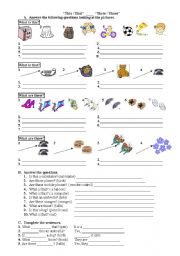 English Worksheet: demonstrative pronouns