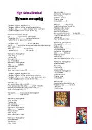 English Worksheet: High School Musical Song