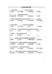 English Worksheet: Grammar 