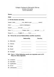 English Worksheet: exam