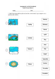 English Worksheet: 4 seasons