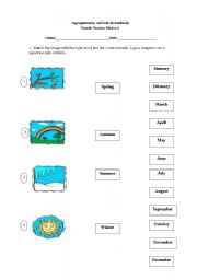 English worksheet: 4 seasons