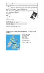 English worksheet: The weather and clothes