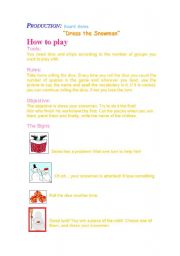 English Worksheet: Board game