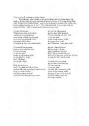 English worksheet: Cloze song 