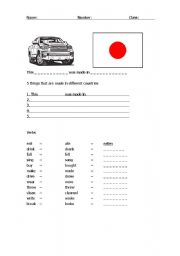 English worksheet: Past Participle verbs - made in