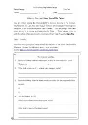 English worksheet: Listening and Notetaking Activity