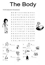 English Worksheet: Body Worsearch