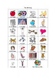 English Worksheet: abc song