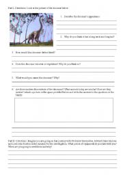 English Worksheet: Lost World and Dinosaurs