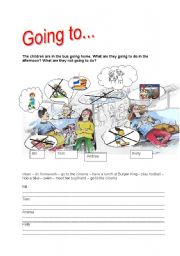 English Worksheet: What are they going to do in the afternoon?