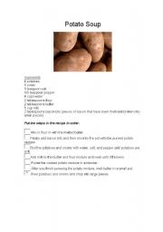 English Worksheet: recipe