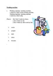 English Worksheet: Washing machine song