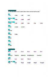 English worksheet: blending sound