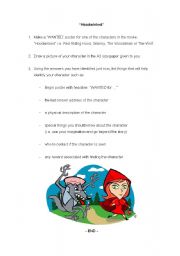 English Worksheet: Hoodwinked - Wanted Posters