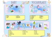 English Worksheet: BABY-VOCABULARY