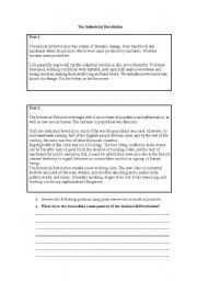 English worksheet: Industrial Revolution/ If- clauses