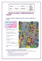   PUBLIC PLACES / PREPOSITIONS OF PLACE 