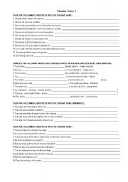 English Worksheet: passive voice