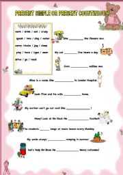 English Worksheet: Present Simple or Present Countinious?