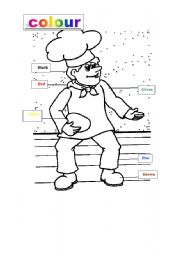English Worksheet: colour