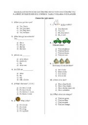 English Worksheet: 2. term 2. written exam for the 4th grades