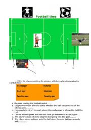 English Worksheet: football vocabulary