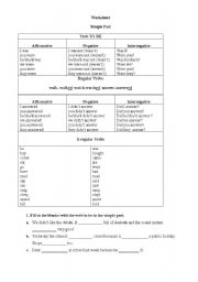 English worksheet: Simple past / Reflexive verbs
