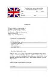 English Worksheet: Daily Routine