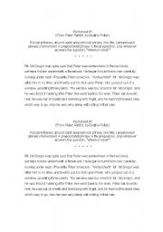 English Worksheet: Preposition Worksheet