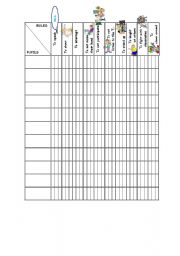 English Worksheet: Rules chart