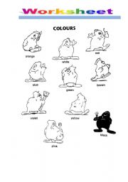 English Worksheet: Colours