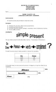 English Worksheet: Simple Present