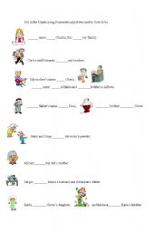 English worksheet: My family