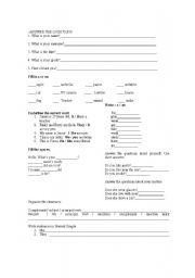 English Worksheet: personal information 