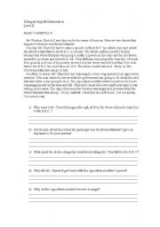 English worksheet: bilingual test