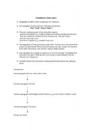 English Worksheet: Formula for a news report
