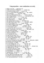 English Worksheet:  preposition 