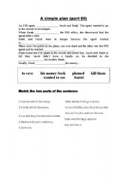 English worksheet: movie simple plan