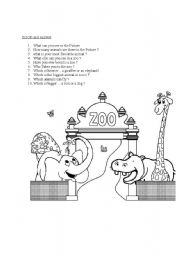English Worksheet: zoo