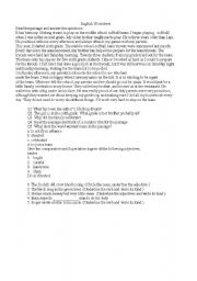 English Worksheet: English worksheet