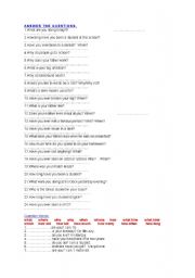 English Worksheet: grammar revision